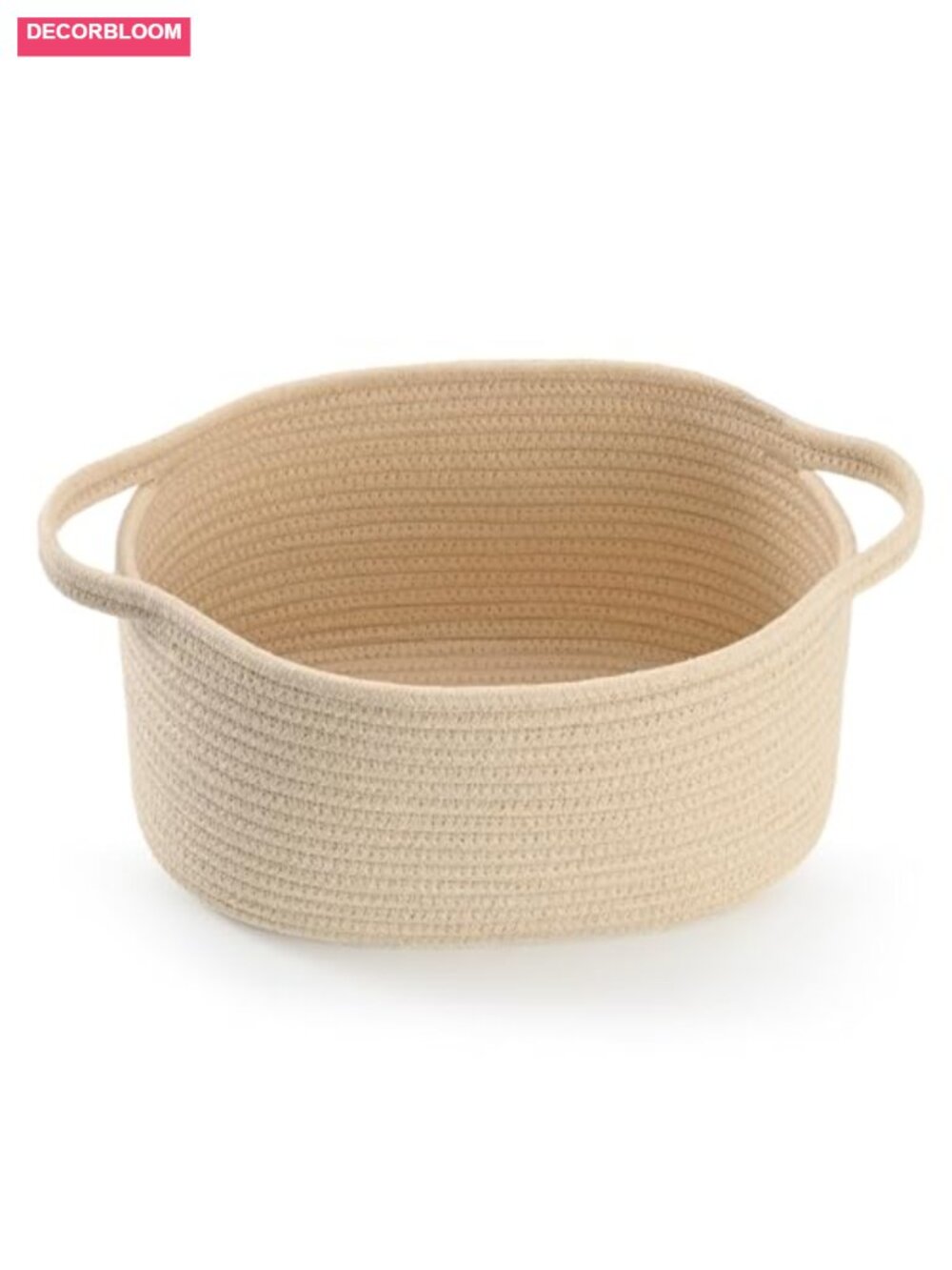Woven Cotton Storage Basket Collapsible Nursery Organizer Gift Bin